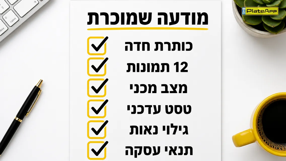 צ'ק-ליסט לתוכן מודעת רכב מוצלחת
